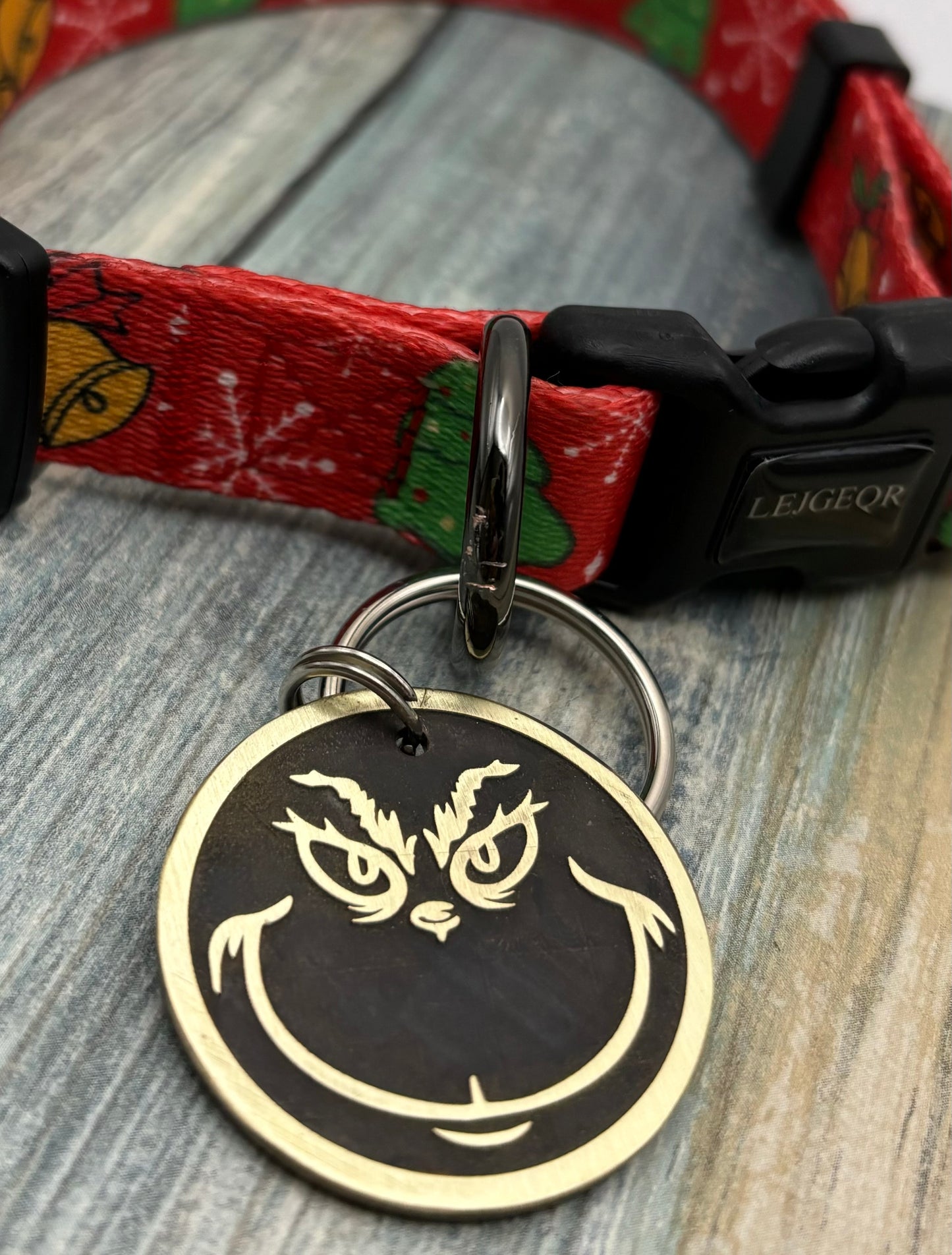 Christmas Grouch Pet ID Tag
