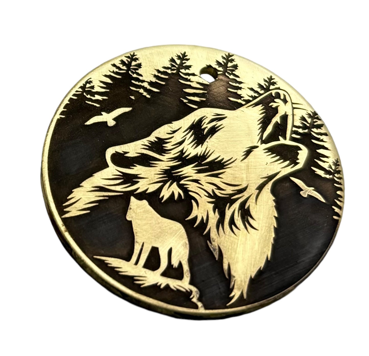 Howling Wolf Pet ID Tag