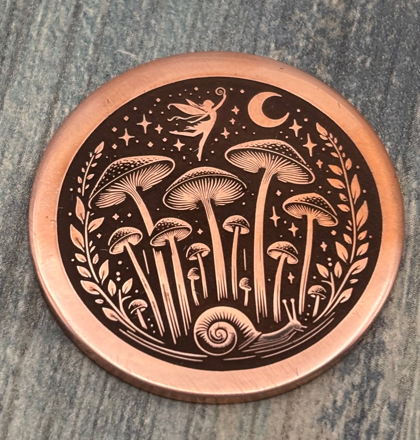 Mushroom and Fairy Pet ID Tag