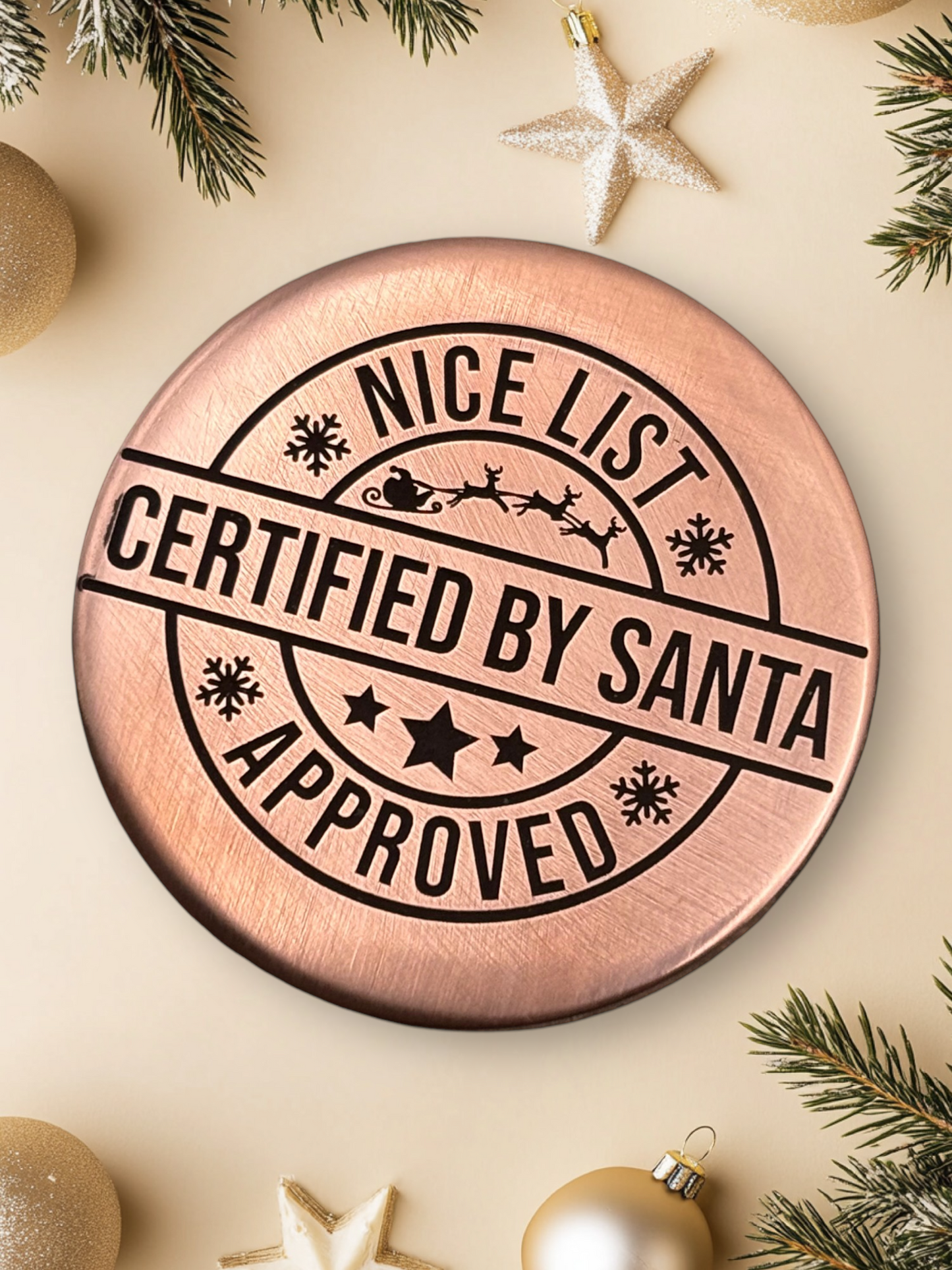 Santa's Nice List pet tag