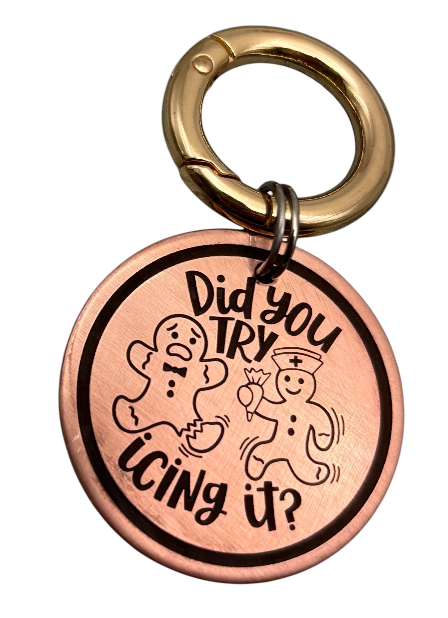 Gingerbread cookie pet id tag
