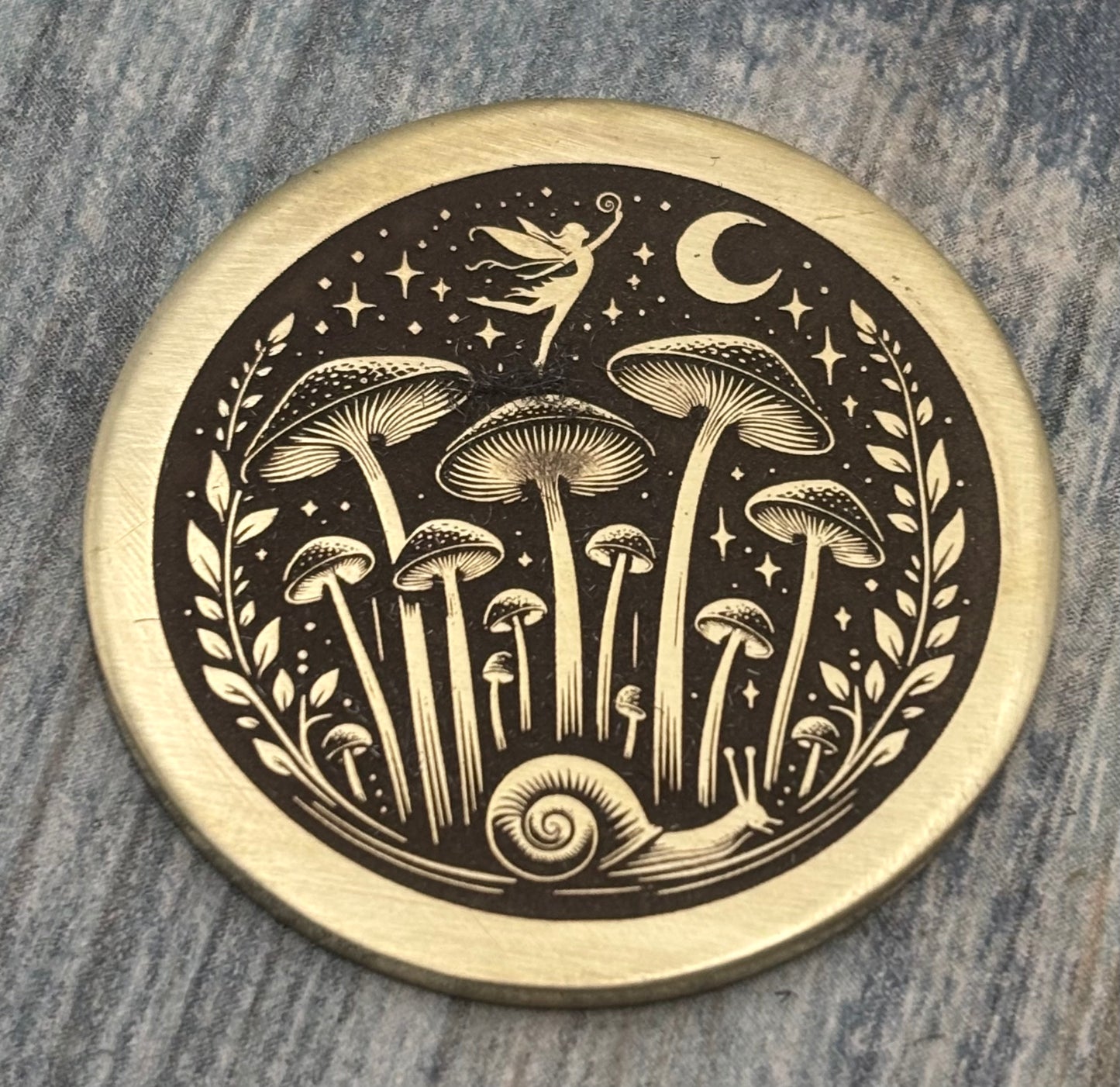 Mushroom and Fairy Pet ID Tag