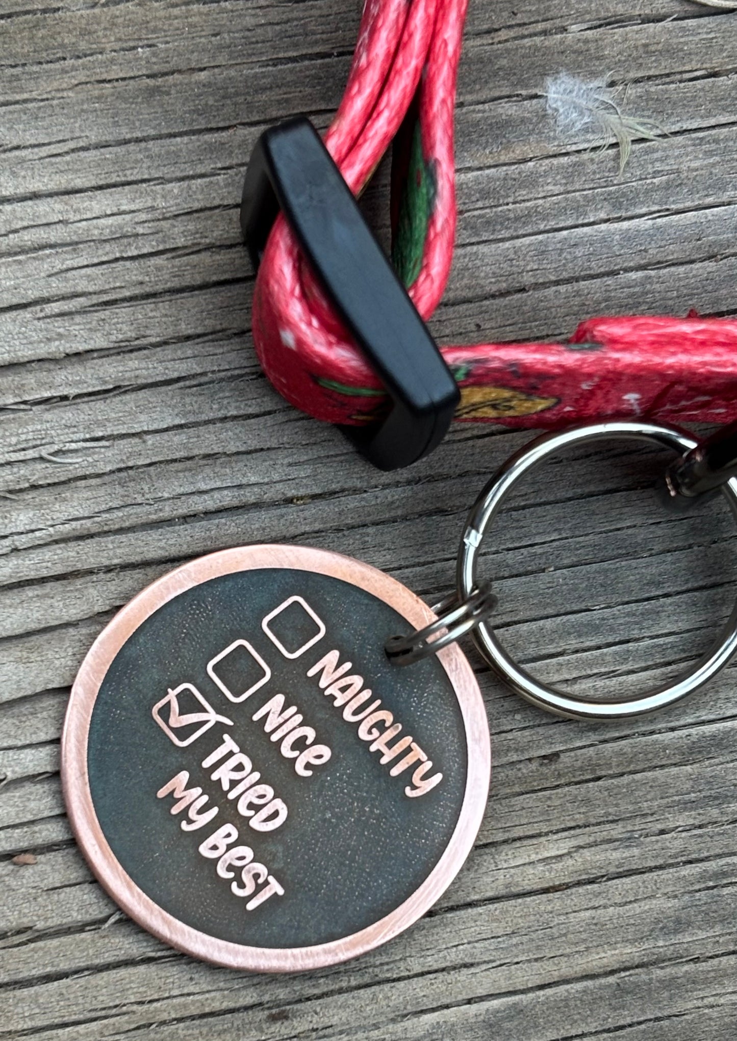 Naughty or nice pet tag