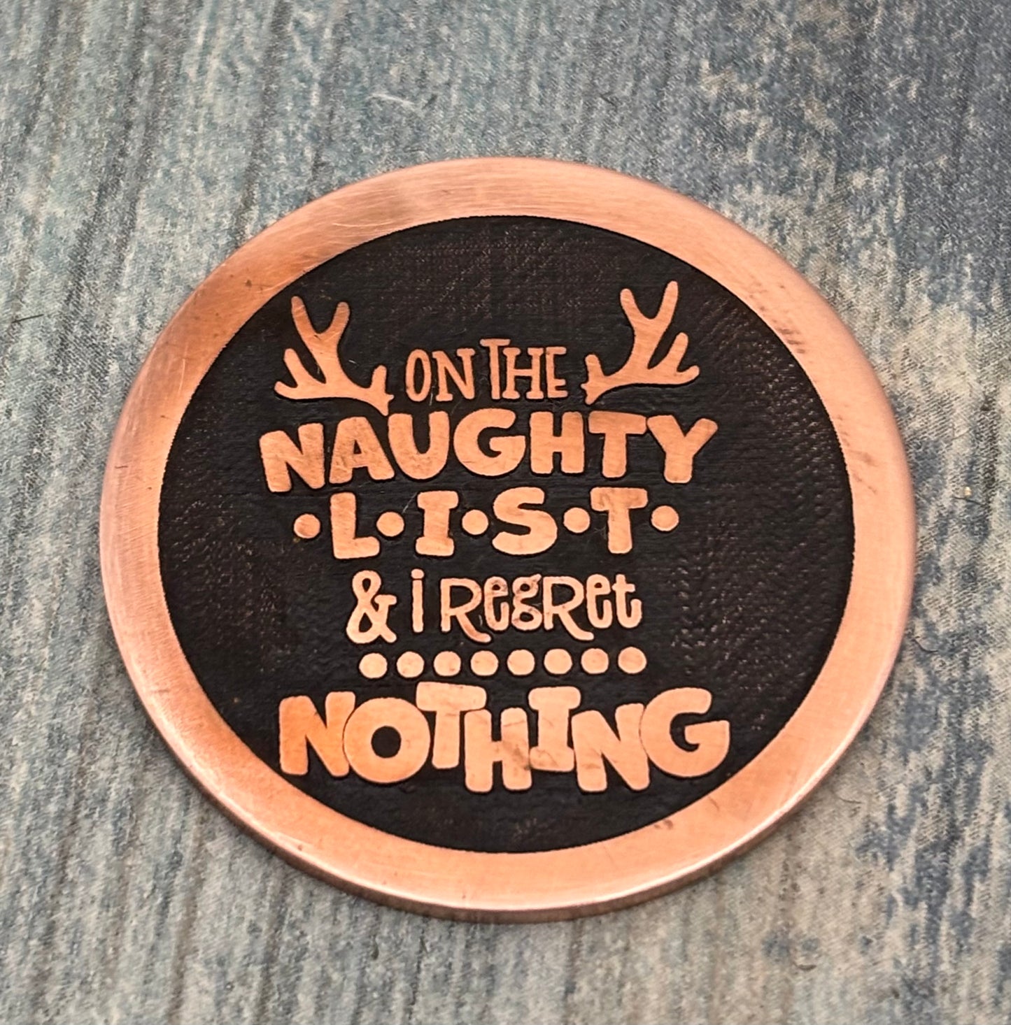 Naughty list pet tag