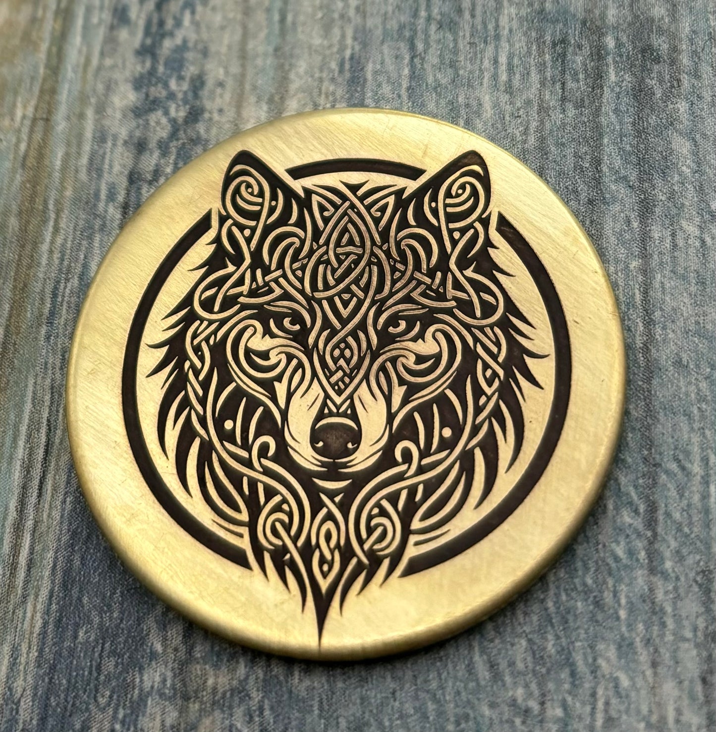 Celtic Wolf Pet ID Tag