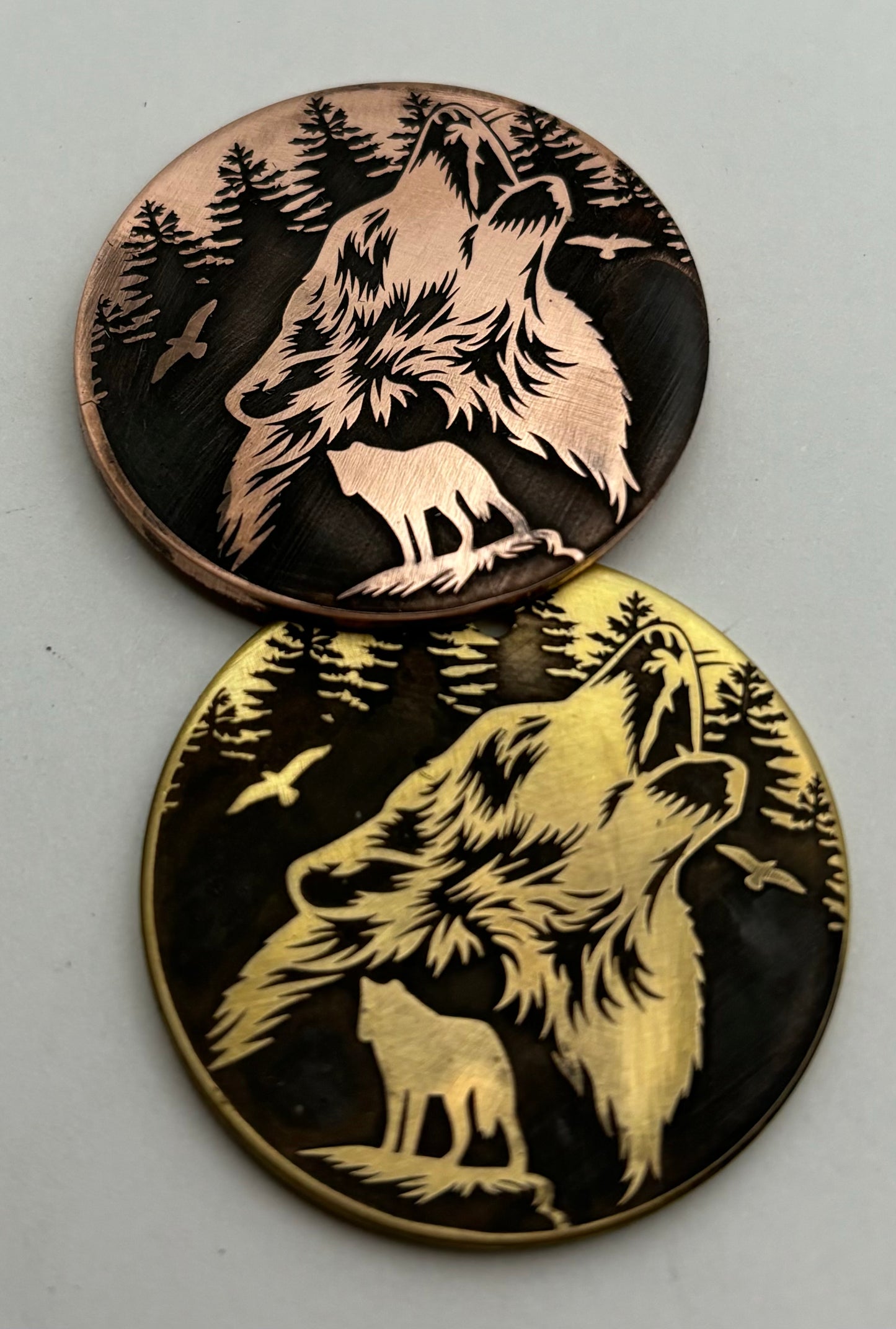 Howling Wolf Pet ID Tag