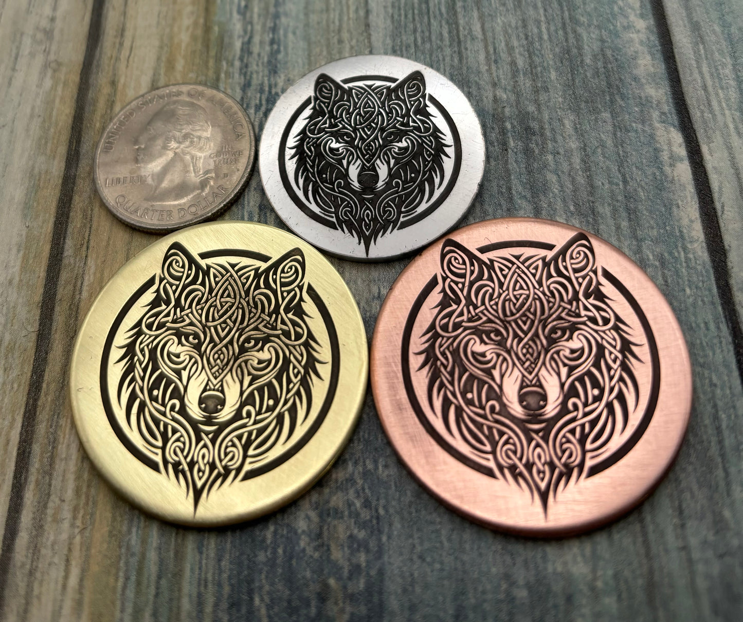 Celtic Wolf Pet ID Tag