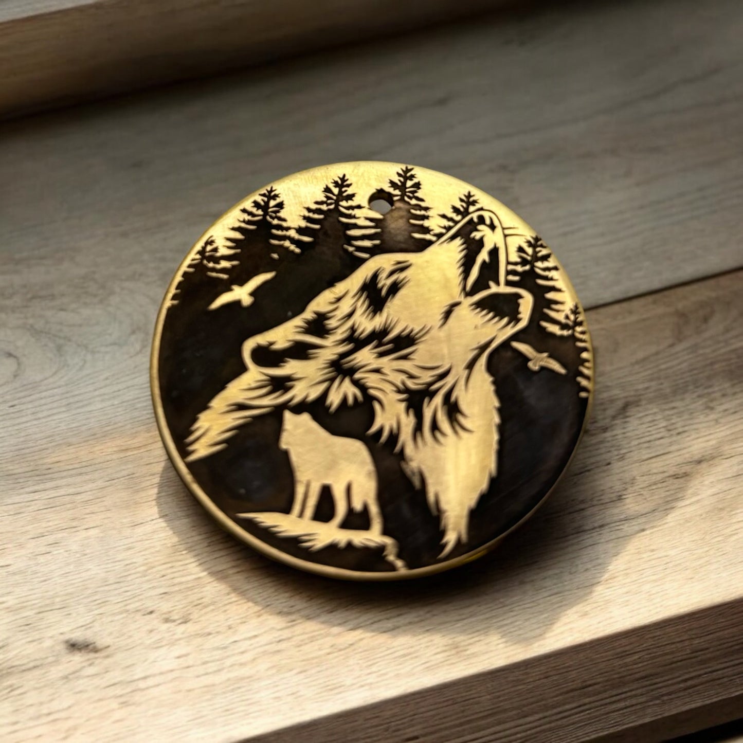 Howling Wolf Pet ID Tag