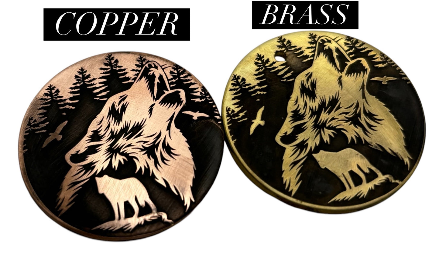 Howling Wolf Pet ID Tag