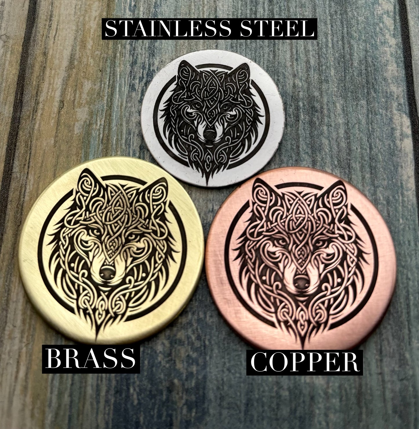 Celtic Wolf Pet ID Tag