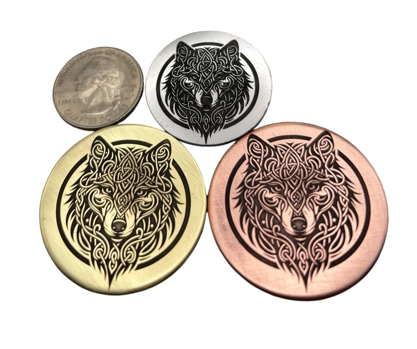 Celtic Wolf Pet ID Tag