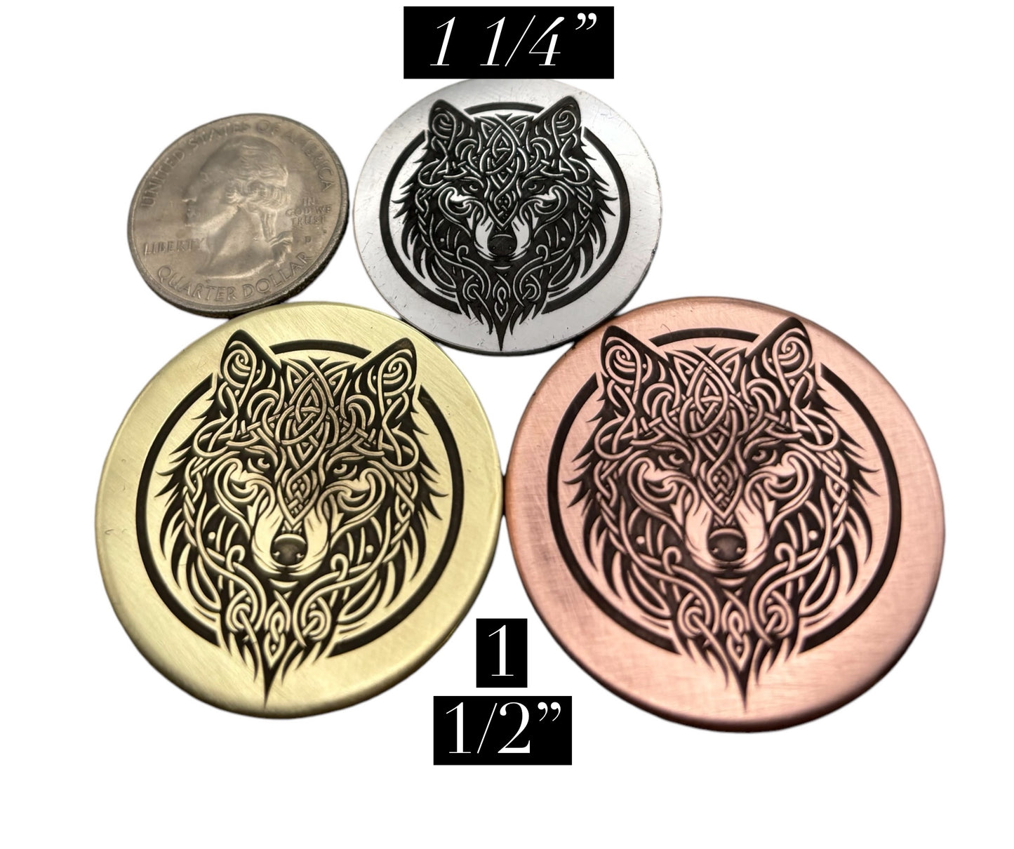 Celtic Wolf Pet ID Tag