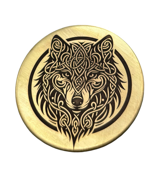Celtic Wolf Pet ID Tag