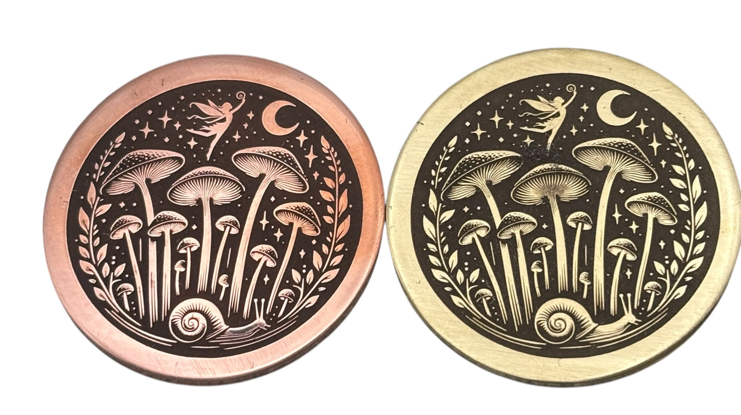 Mushroom and Fairy Pet ID Tag