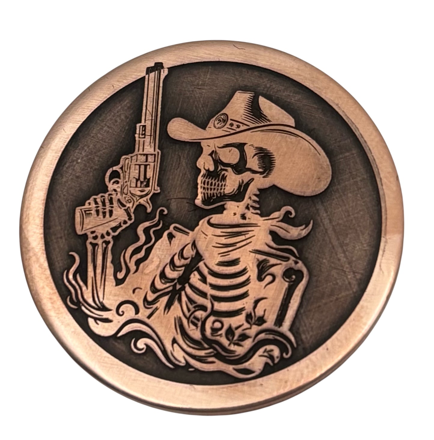 Cowboy Skeleton Pet ID Tag
