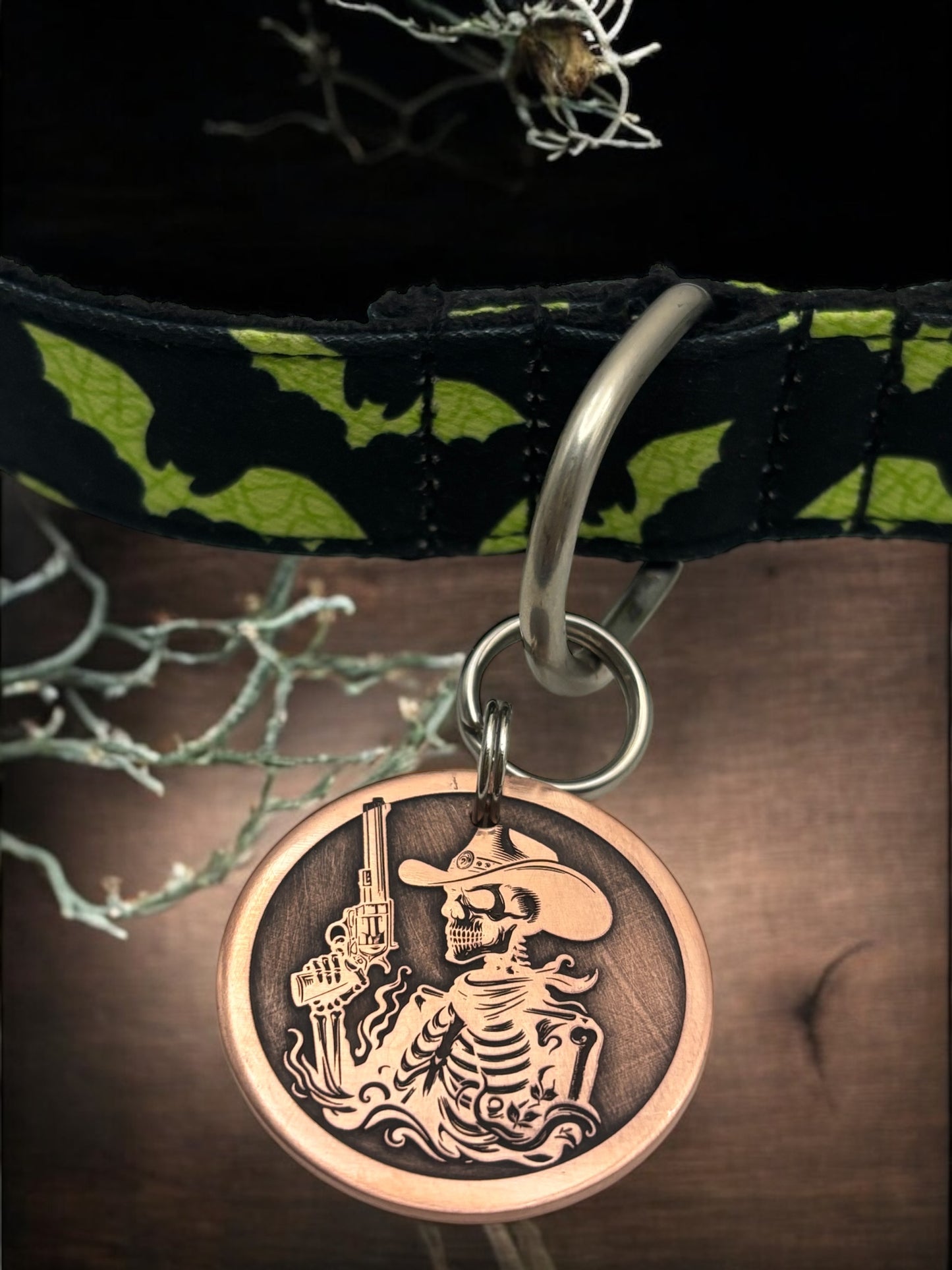Cowboy Skeleton Pet ID Tag