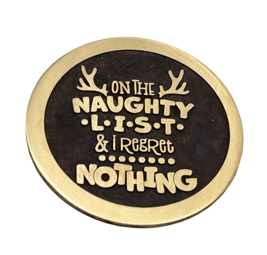 Naughty list pet tag