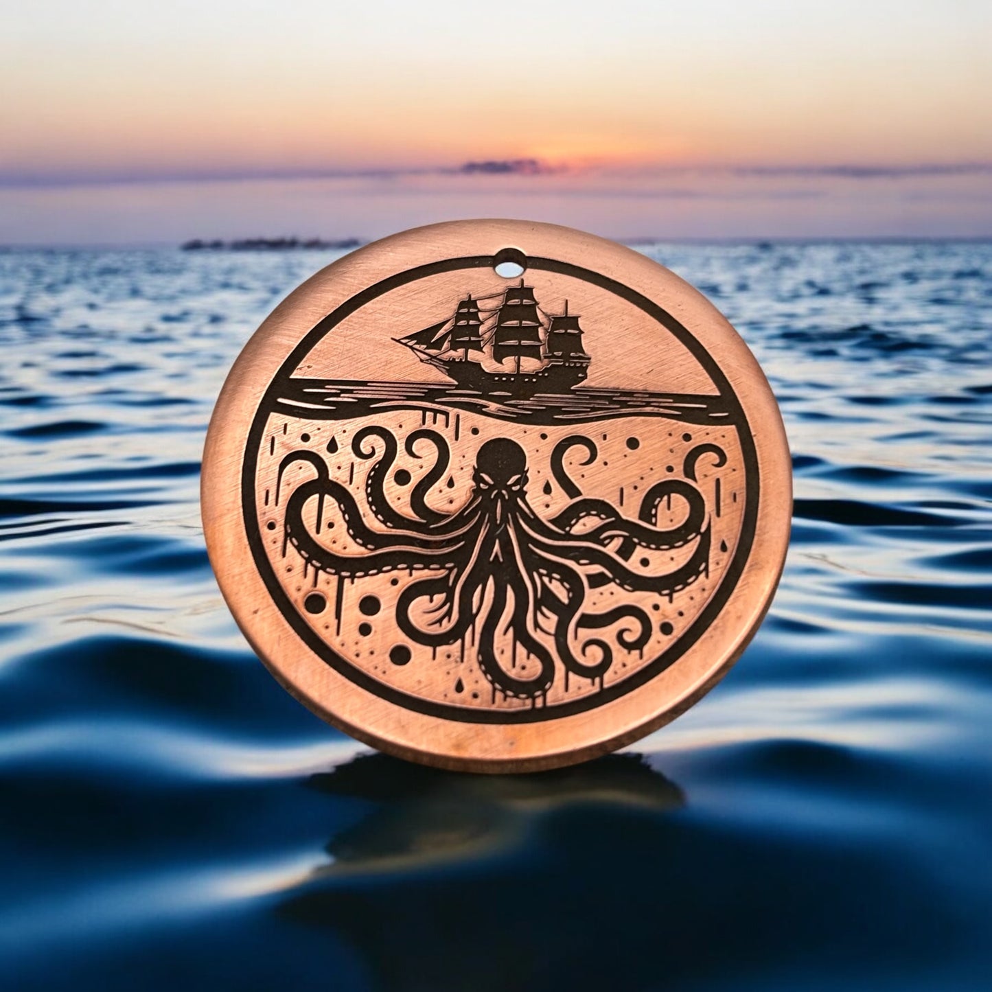 Kraken Sea Monster pirate pet id tag