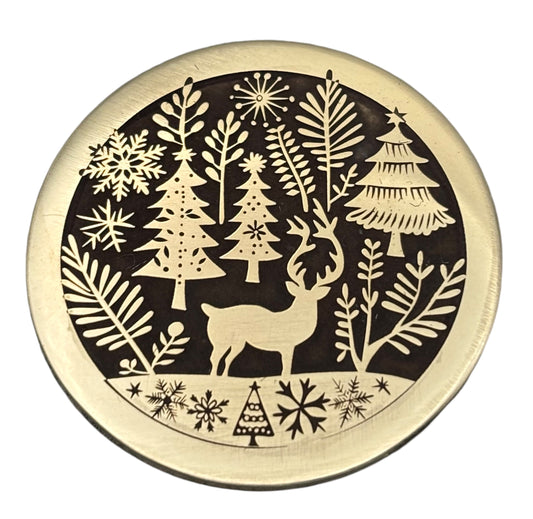 Swiss Christmas scene pet tag