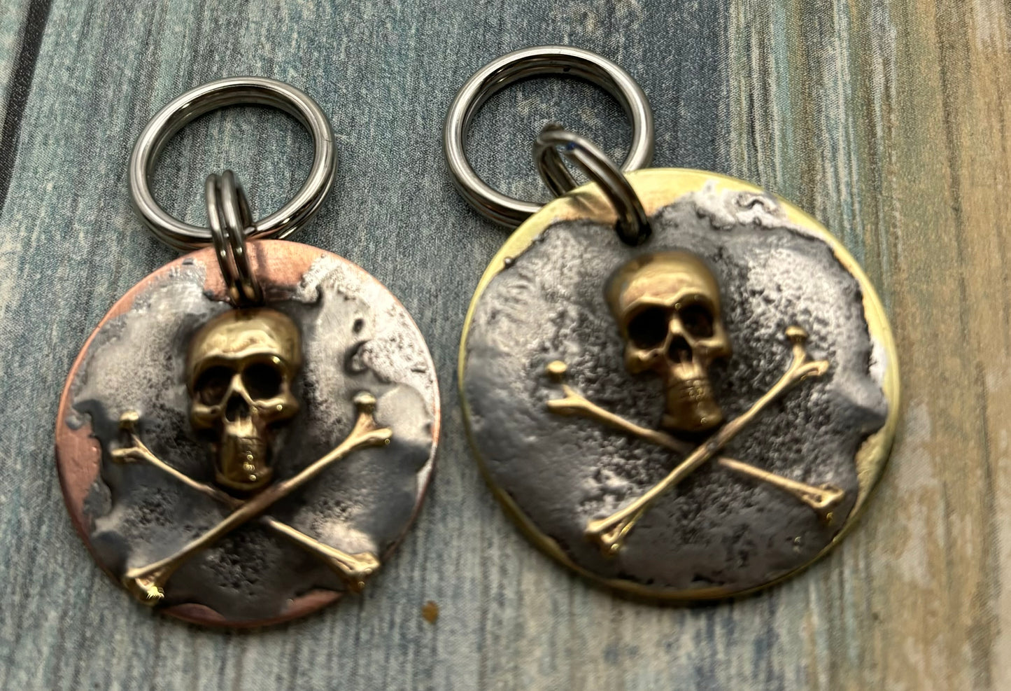 Skull and Crossbones Pet ID Tag