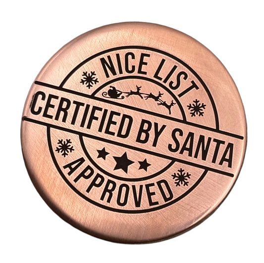 Santa's Nice List pet tag