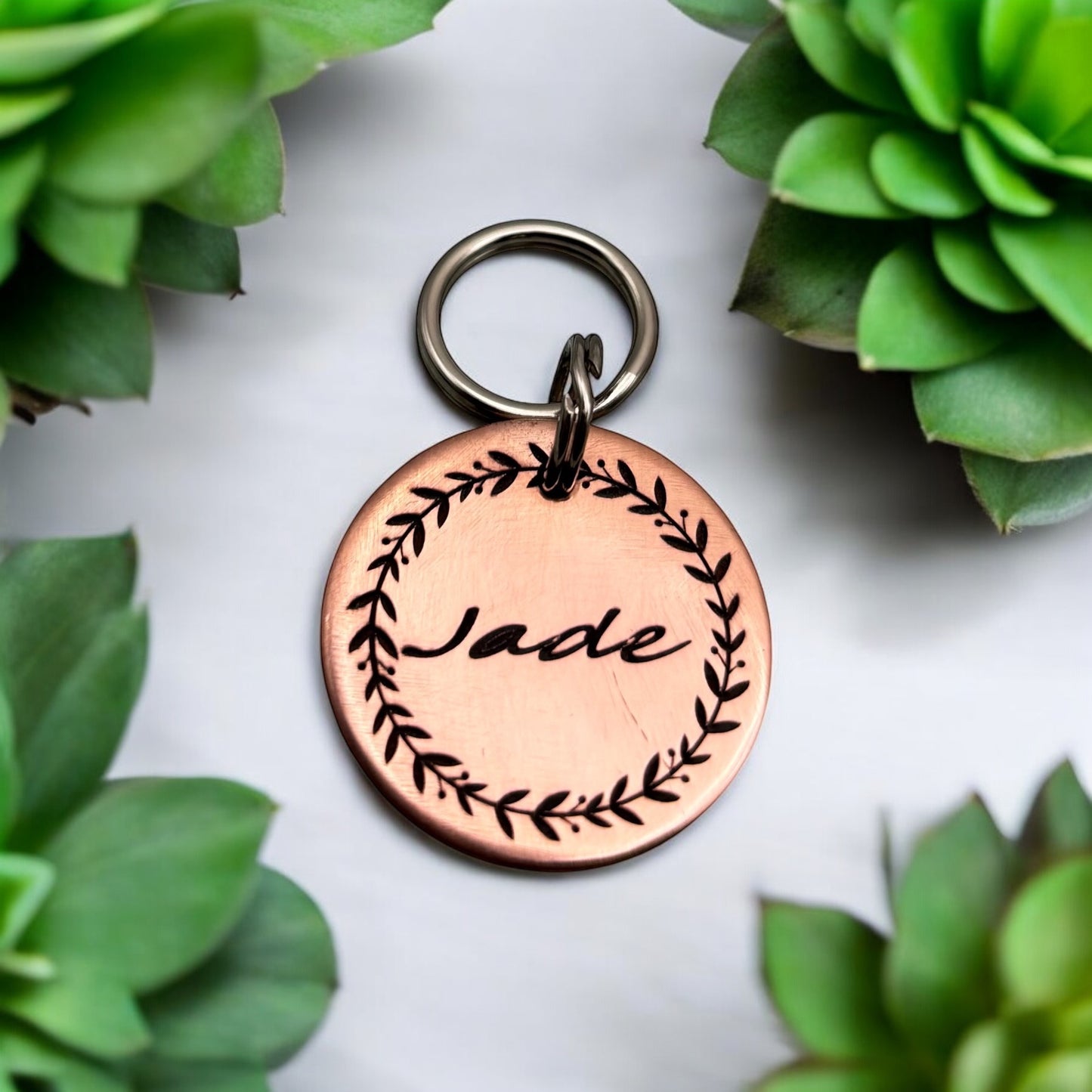 Garden Wreath Pet ID Tag